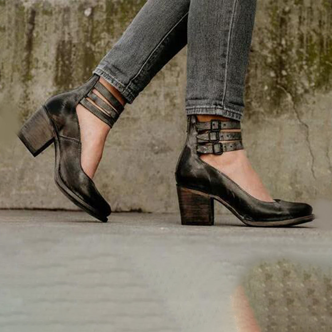 Damskie buty wsuwane z zaokrąglonym noskiem | Niski fason