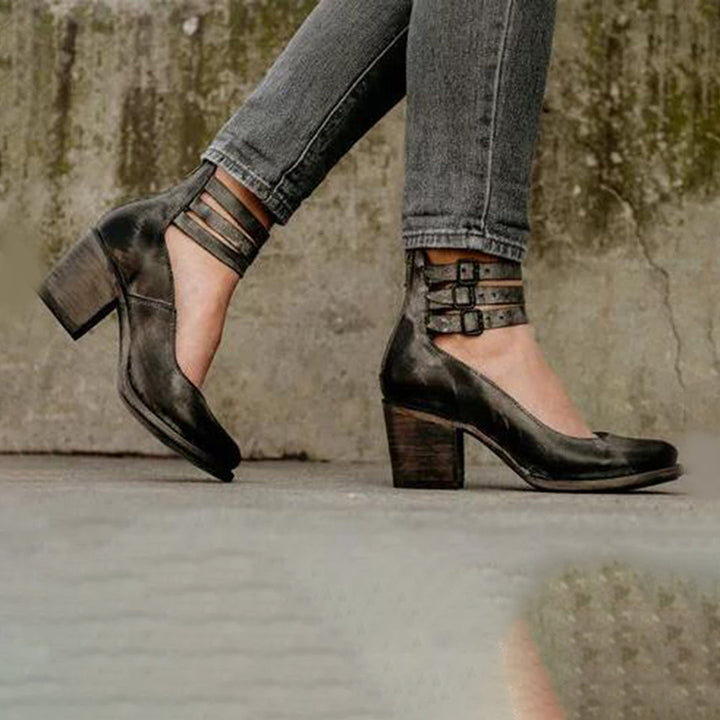 Damskie buty wsuwane z zaokrąglonym noskiem | Niski fason