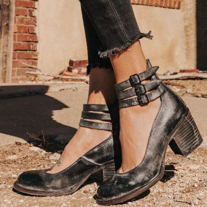 Damskie buty wsuwane z zaokrąglonym noskiem | Niski fason