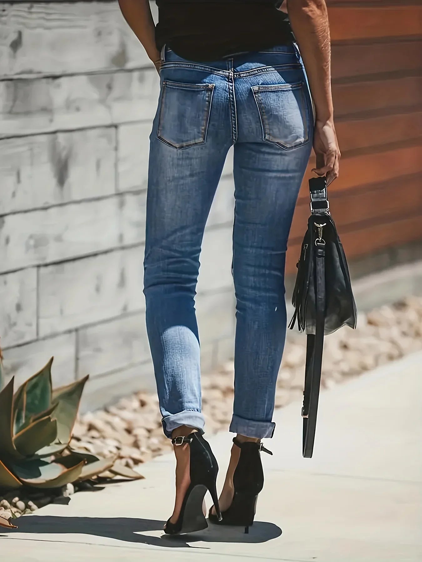 Damskie Modne Jeansy | Przytulne