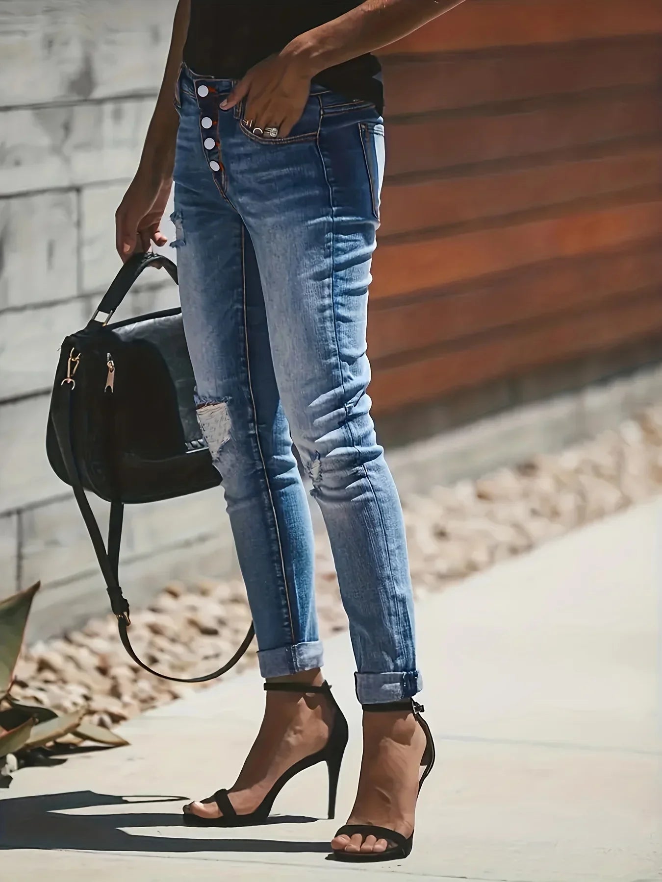 Damskie Modne Jeansy | Przytulne