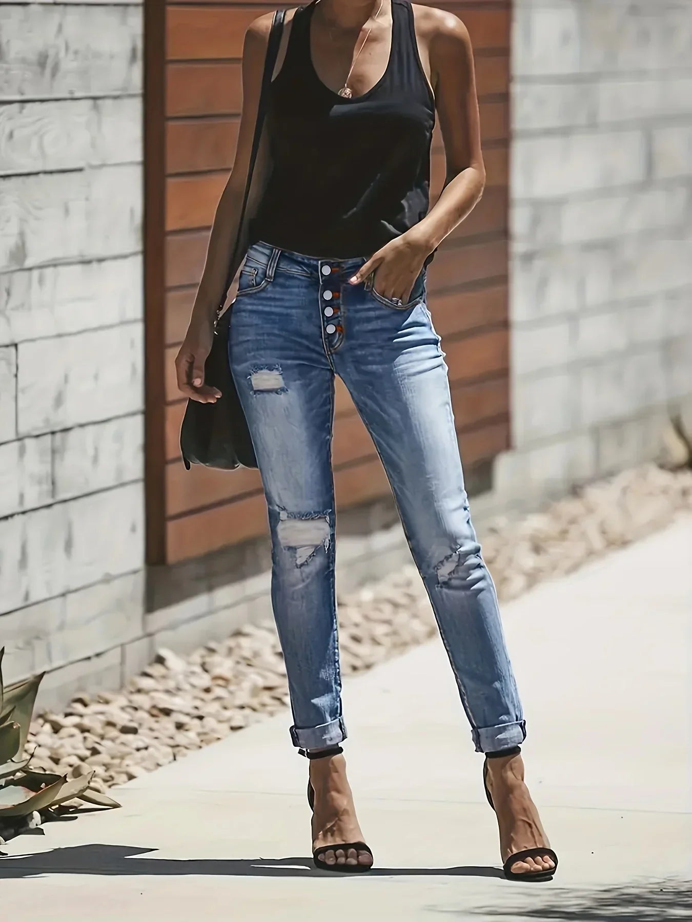 Damskie Modne Jeansy | Przytulne
