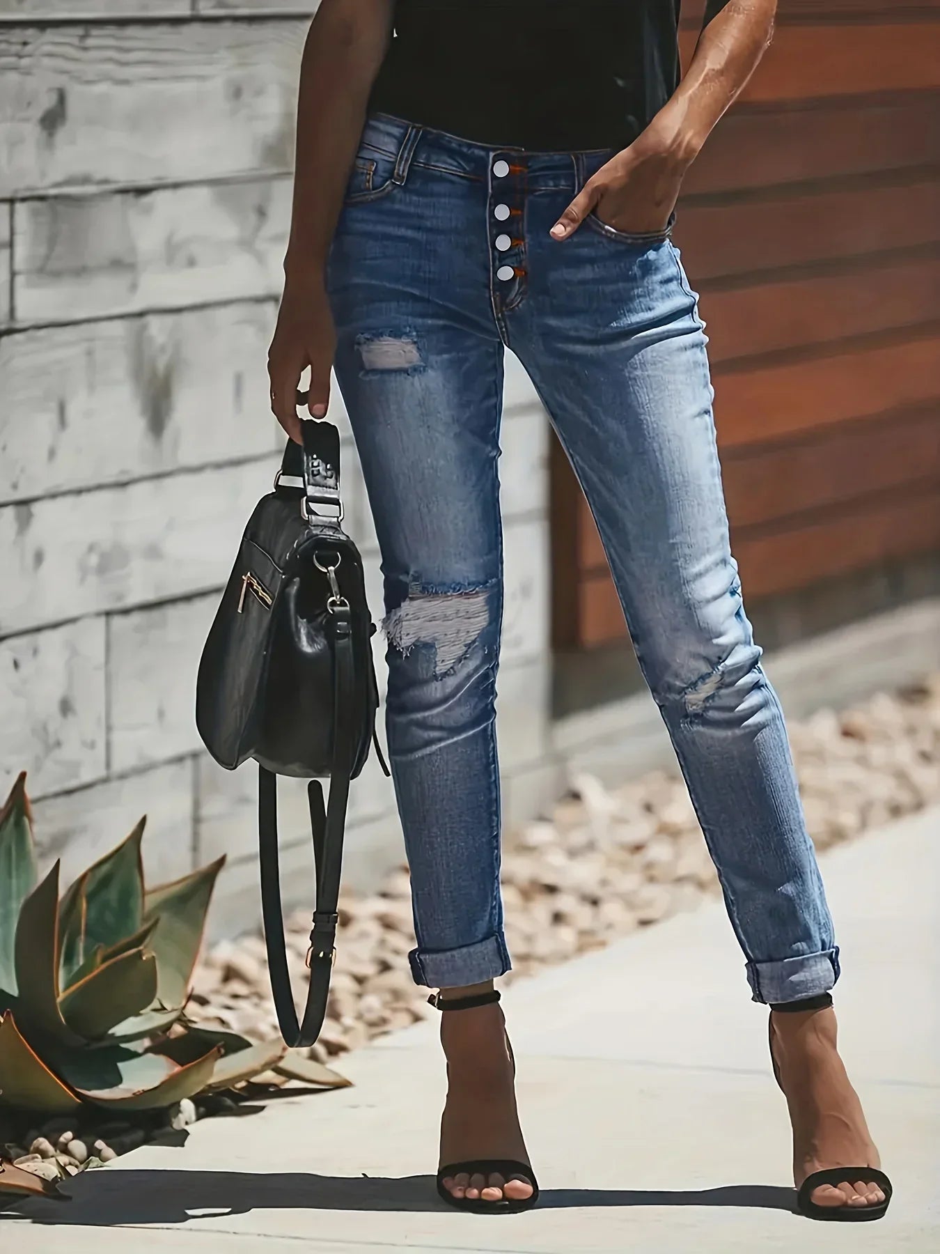 Damskie Modne Jeansy | Przytulne