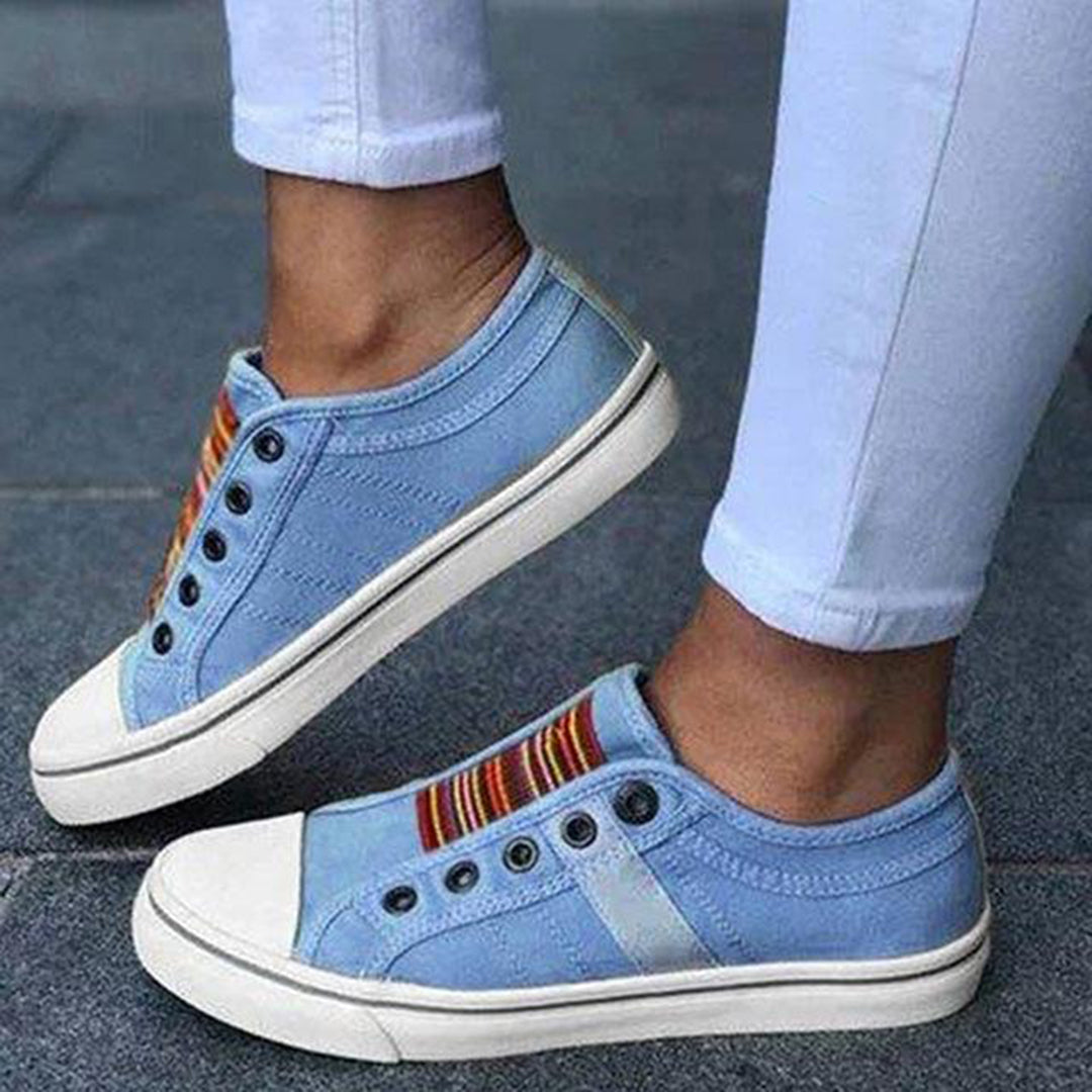 Buty Damskie Zimowe Sneakersy | Kolorowe Paski