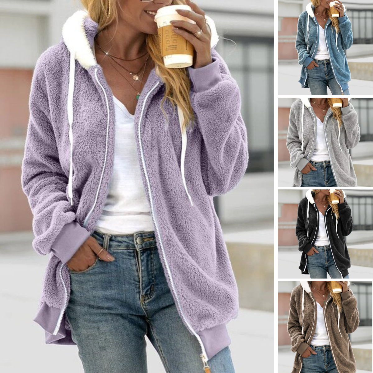 Damski Długi Płaszcz Z Kapturem | Nowoczesny Krój