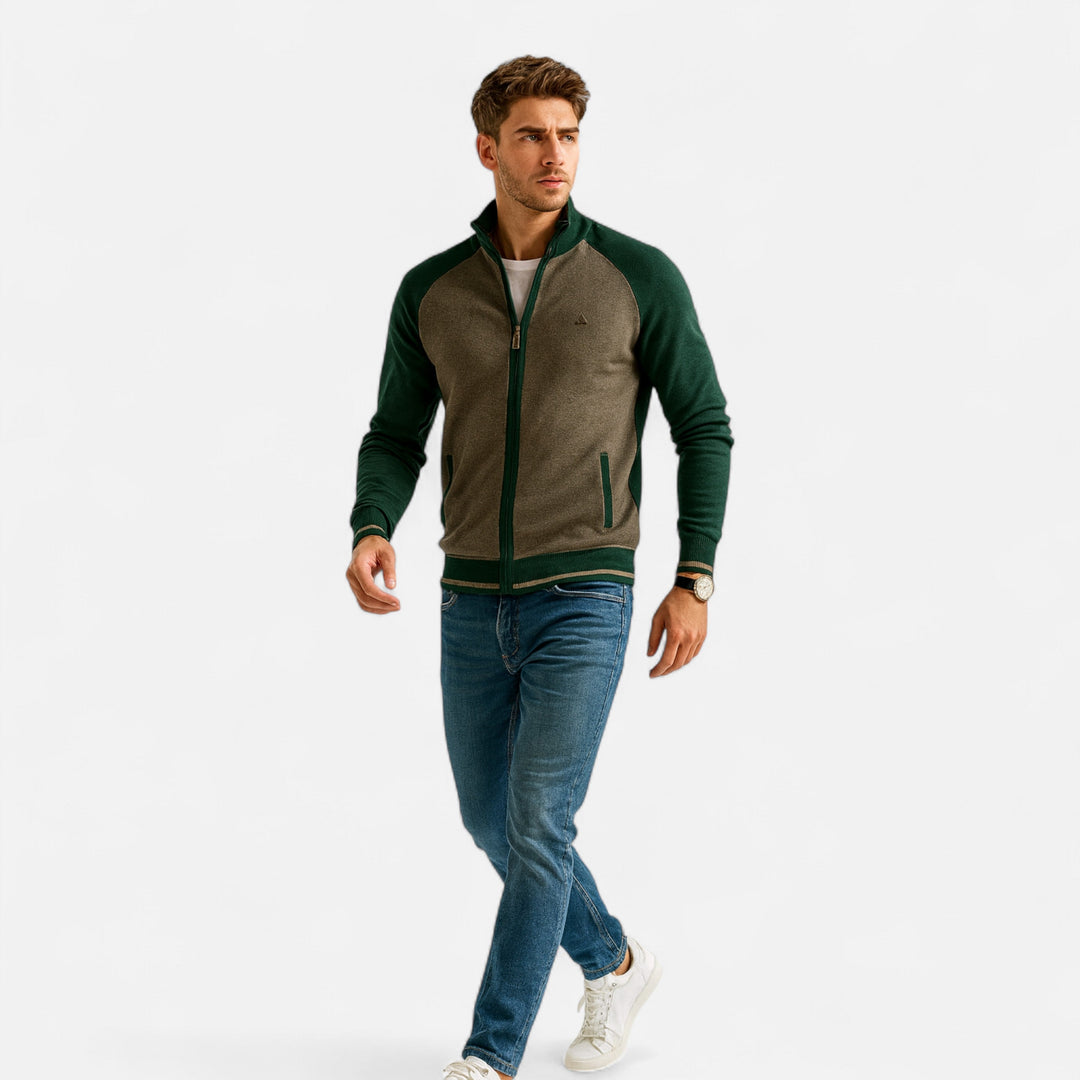Men's Casual Zip-Up Sweater | Long Sleeve