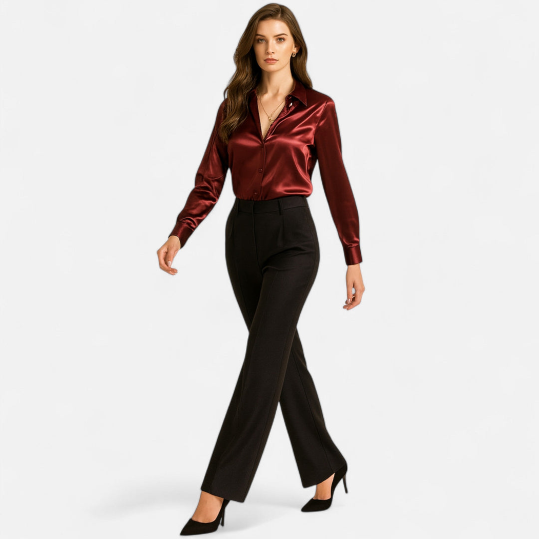 Women's Daily Plain Blouse | Regular Fit