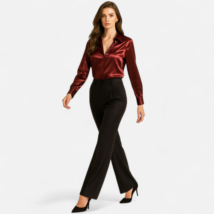 Women's Daily Plain Blouse | Regular Fit