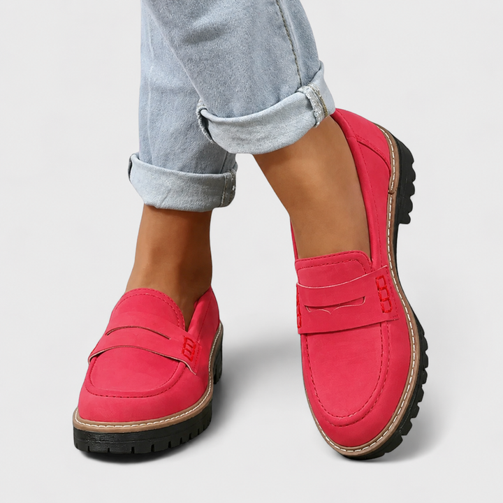 Women's orthopedic loafers with cushioned sole