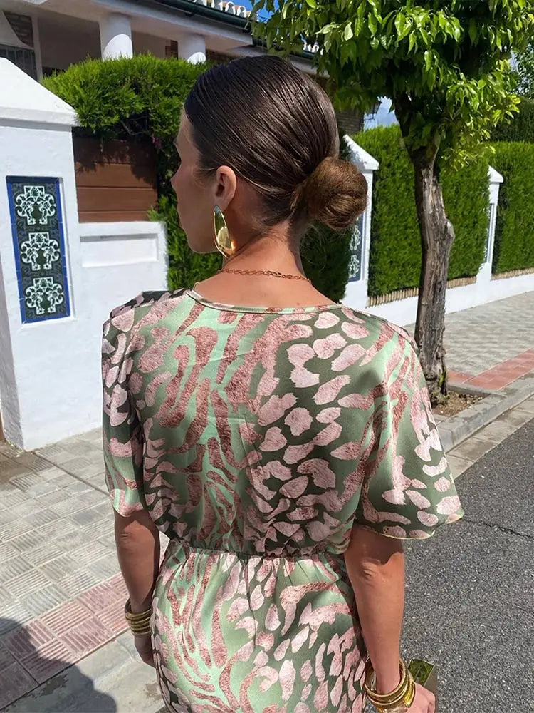 Damska klasyczna elegancka sukienka maxi | Maxi