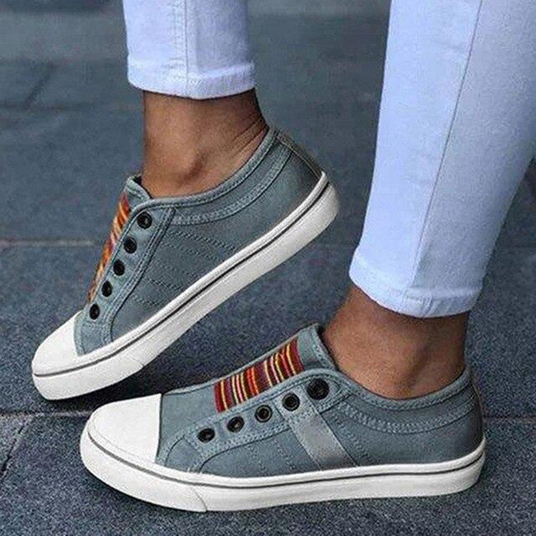 Buty Damskie Zimowe Sneakersy | Kolorowe Paski