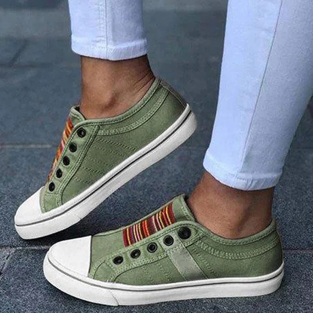 Buty Damskie Zimowe Sneakersy | Kolorowe Paski