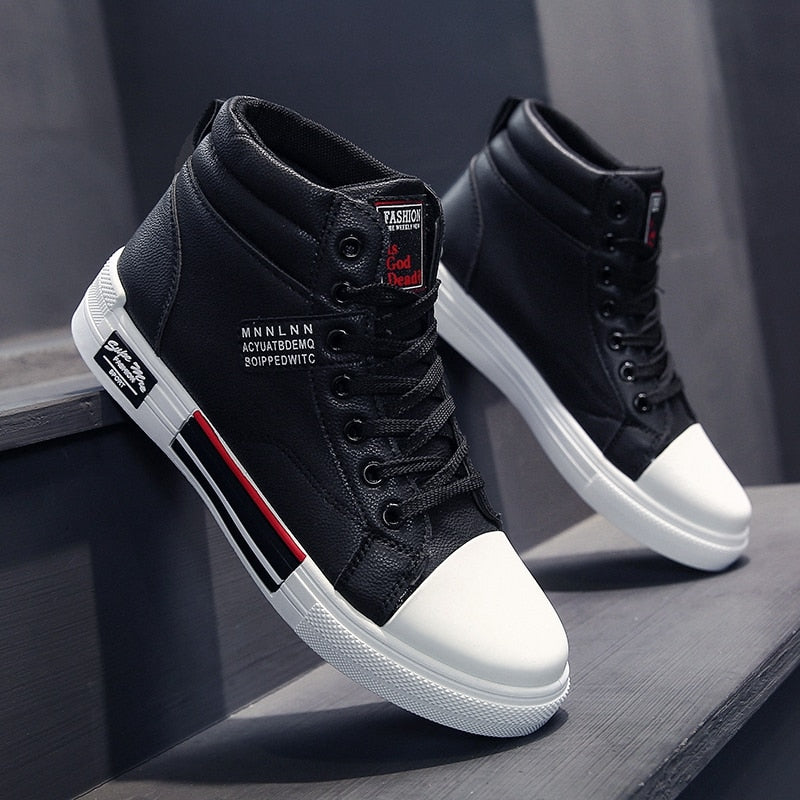 Męskie Wysokie Sneakersy | Styl Uliczny
