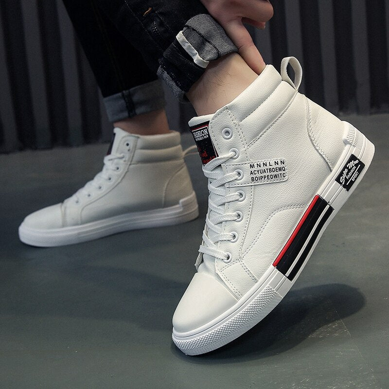 Męskie Wysokie Sneakersy | Styl Uliczny