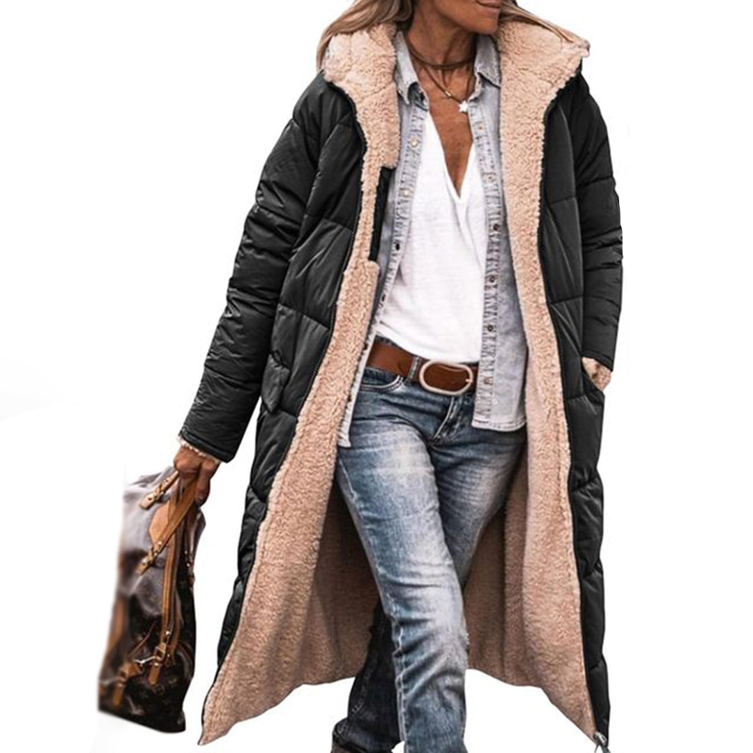 Płaszcz Zimowy Damski Oversize | Pikowany Długi