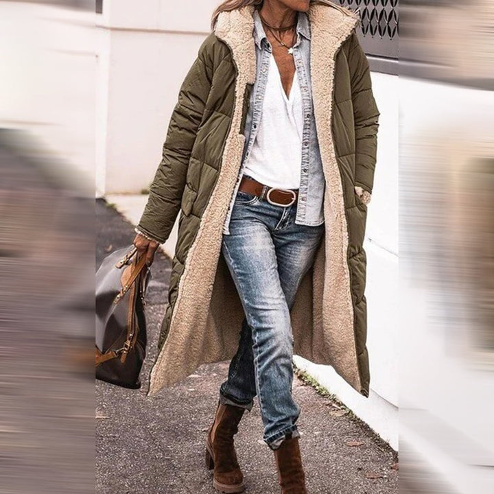 Dámsky zimný oversize kabát | Dlhý prešívaný