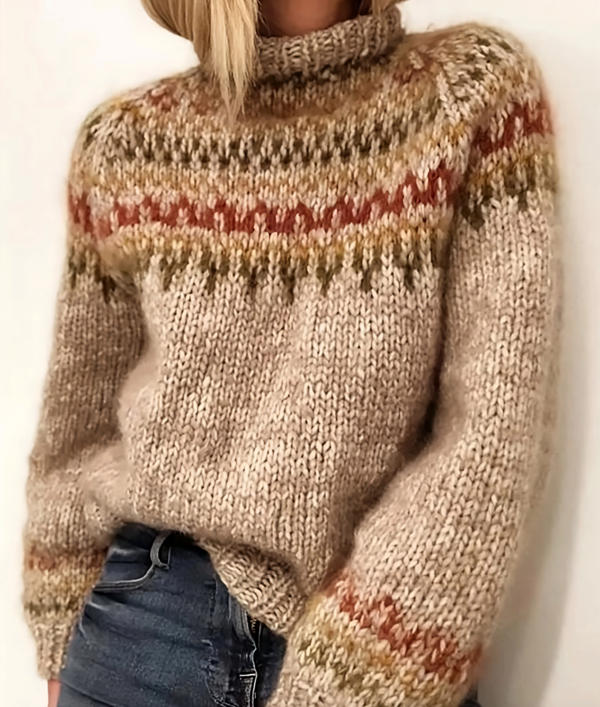 Sweter damski z golfem | Zimowy styl