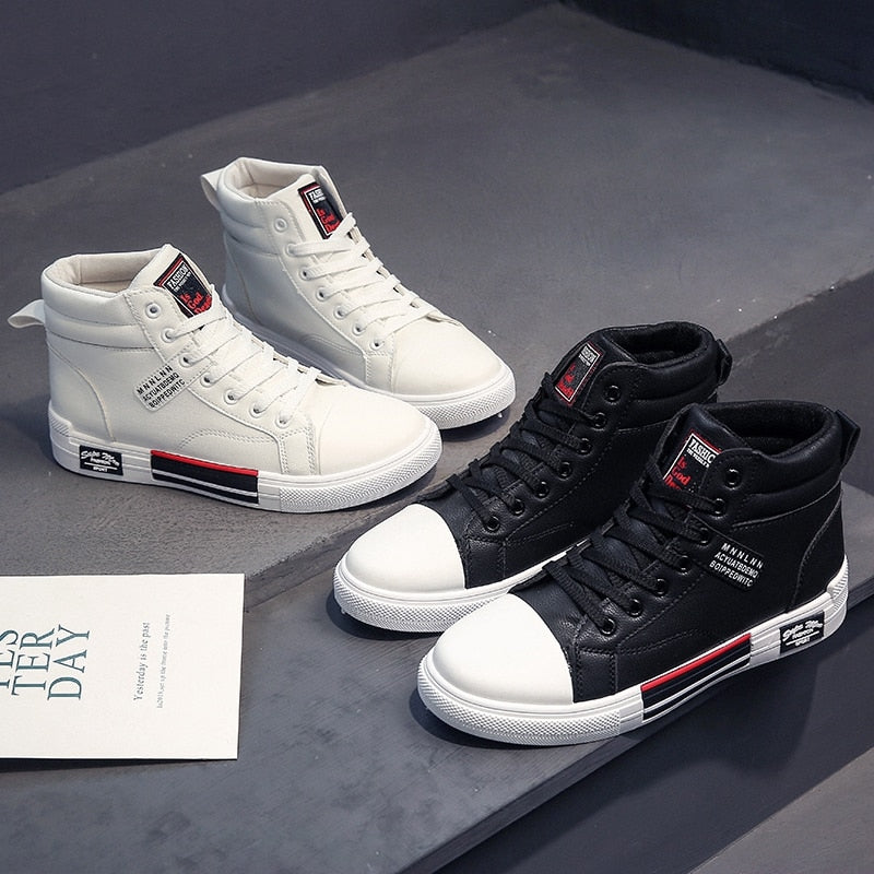 Męskie Wysokie Sneakersy | Styl Uliczny