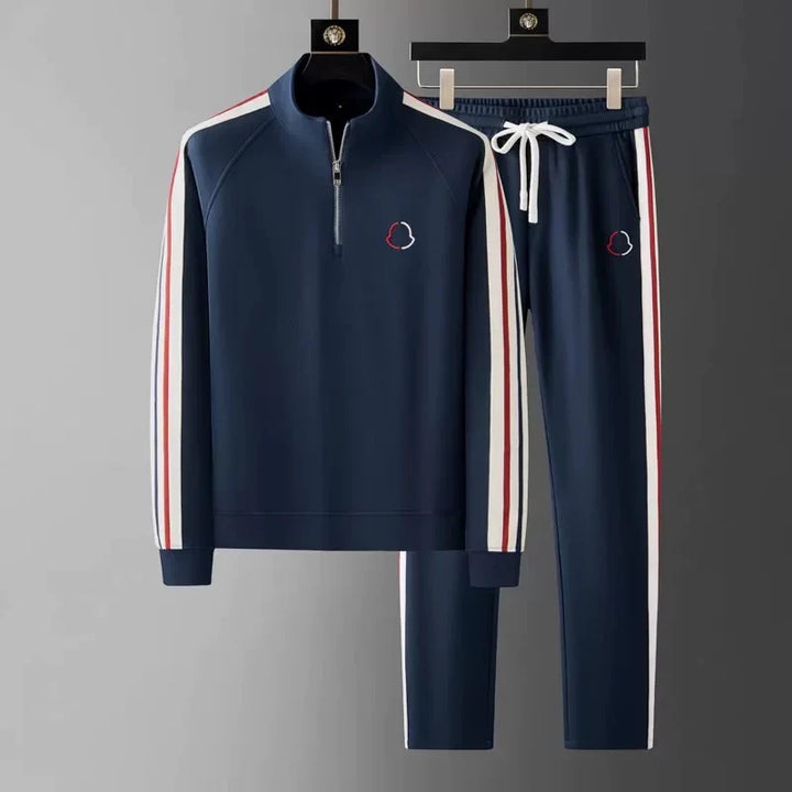 Men's training set with 1/4 zip sweatshirt and pants | Two-piece