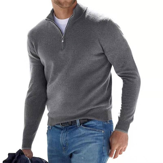 Męski Sweter na Zamek | Codzienny Styl
