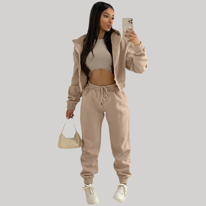 Dámsky dres Trendy | Sada crop top a mikina na zips