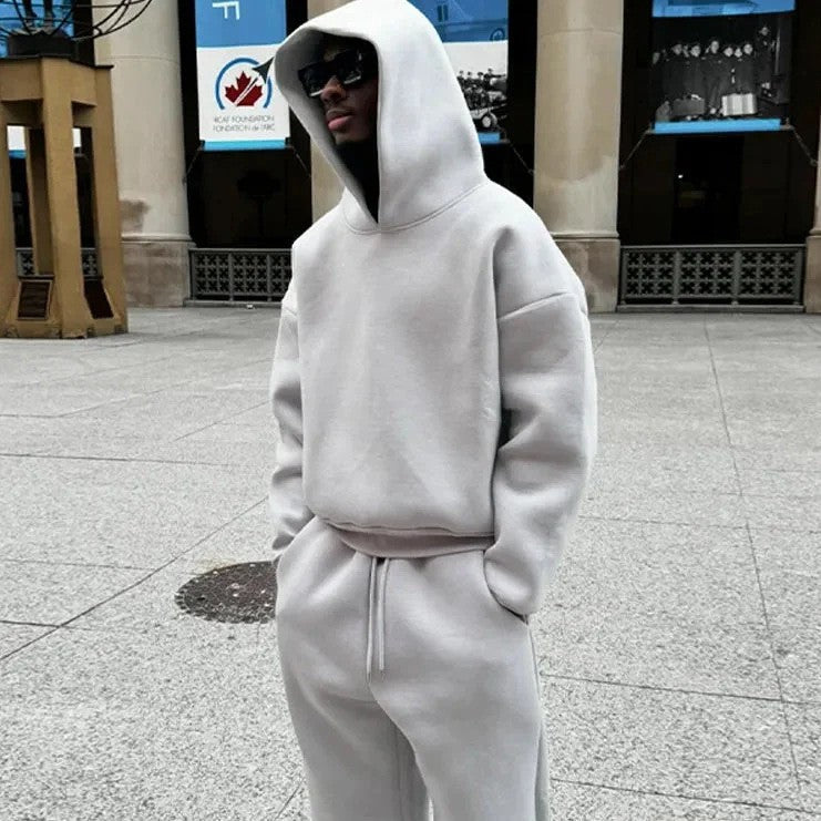 Sweter Męski Zimowy | Oversize z kapturem