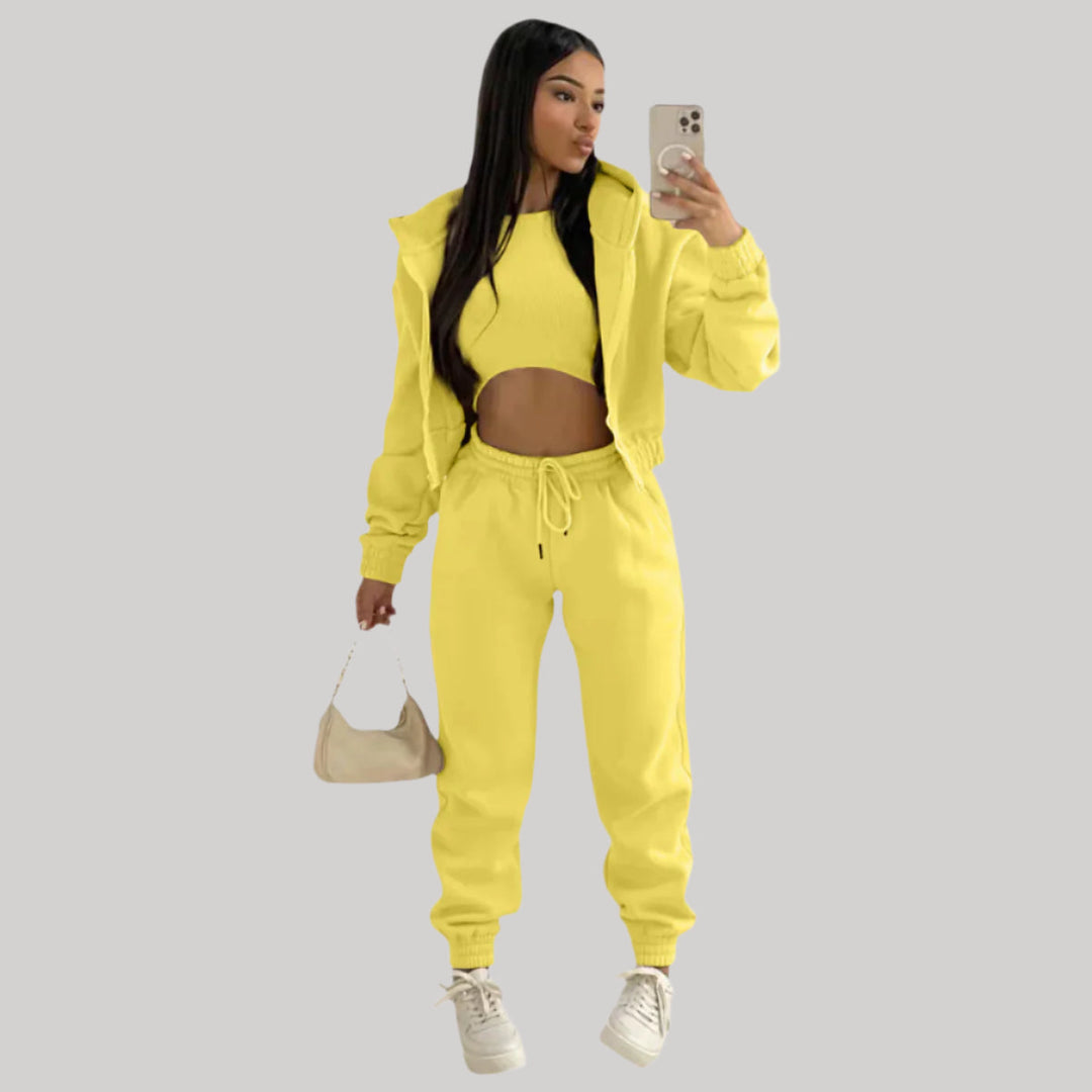Dámsky dres Trendy | Sada crop top a mikina na zips