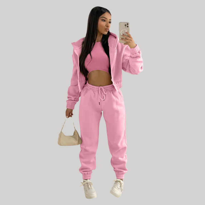 Dámsky dres Trendy | Sada crop top a mikina na zips