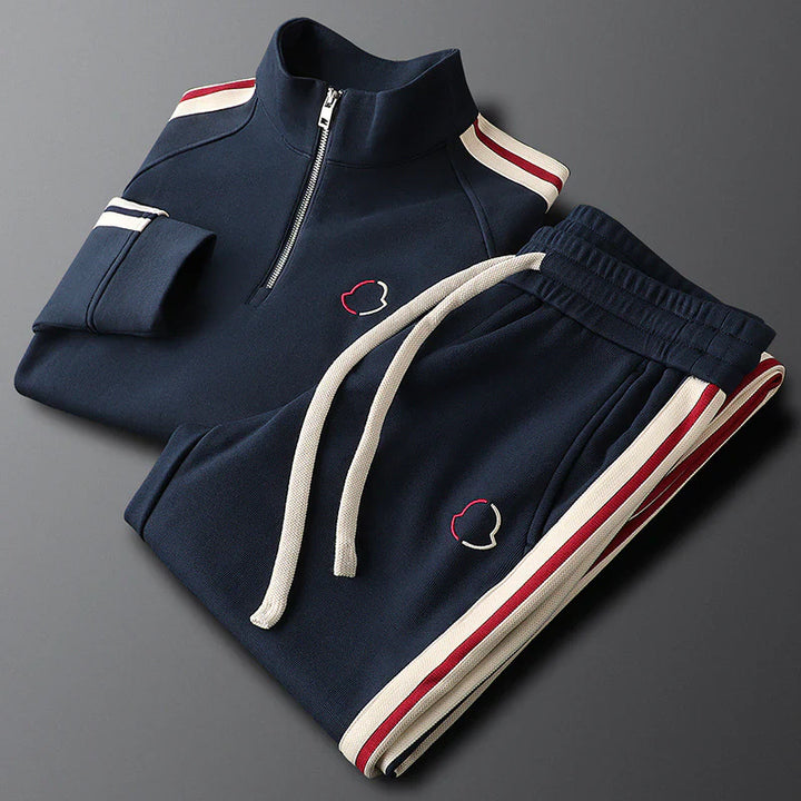 Men's training set with 1/4 zip sweatshirt and pants | Two-piece