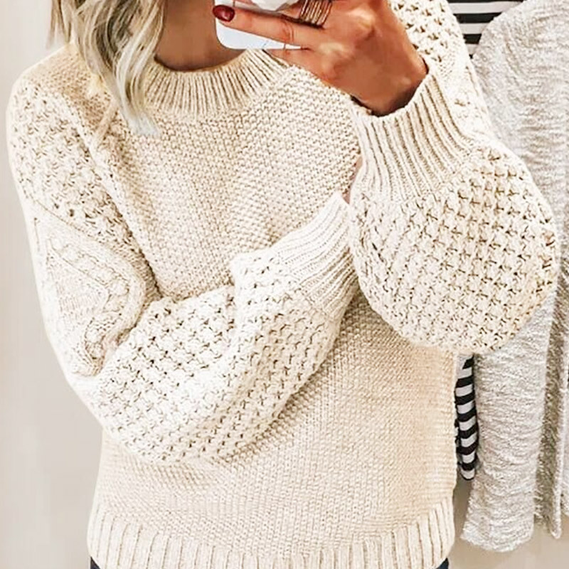 Bluza damska z dekoltem okrągłym | Casual