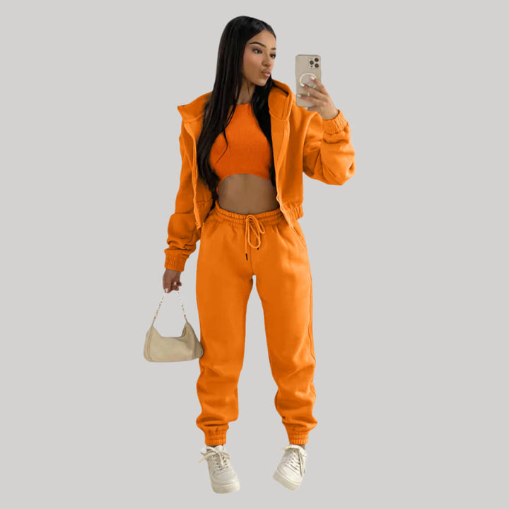 Dámsky dres Trendy | Sada crop top a mikina na zips