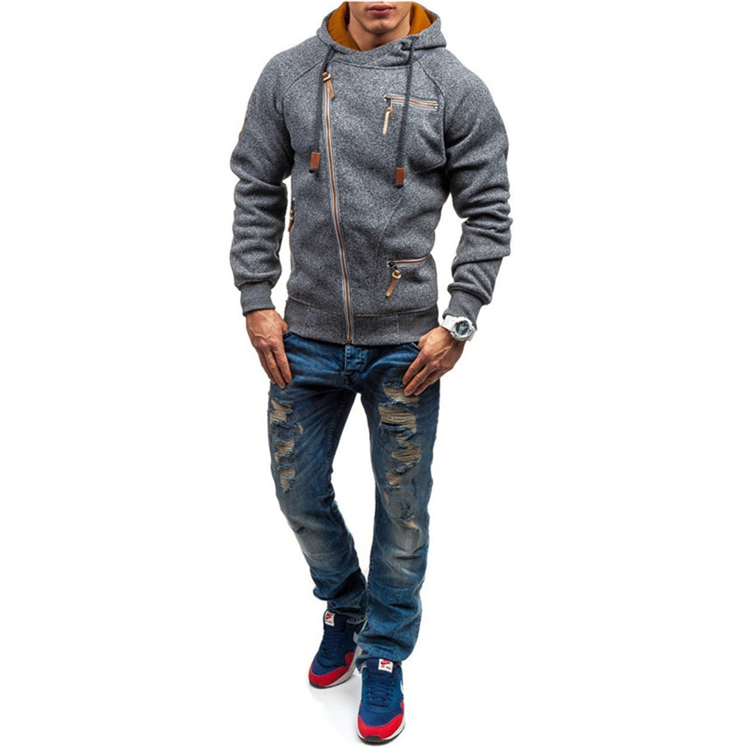 Męska Casual Bluza z Kapturem | z Kieszeniami