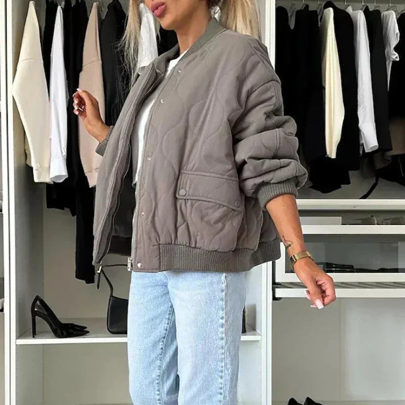 Kurtka Jesienna Damska Bomber | Taliowany Krój
