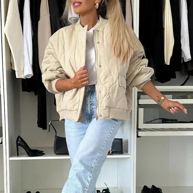 Kurtka Jesienna Damska Bomber | Taliowany Krój