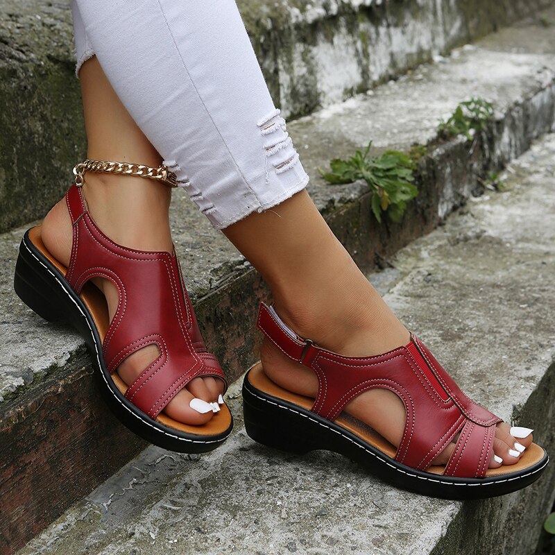 Damen-Orthopädische Sandalen mit flexiblem Absatz