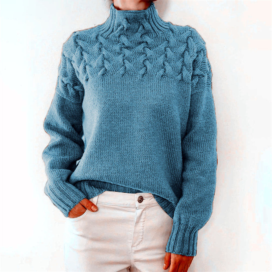 Bluza damska z golfem | Zimowy fason