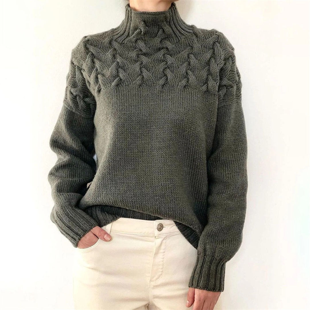 Bluza damska z golfem | Zimowy fason