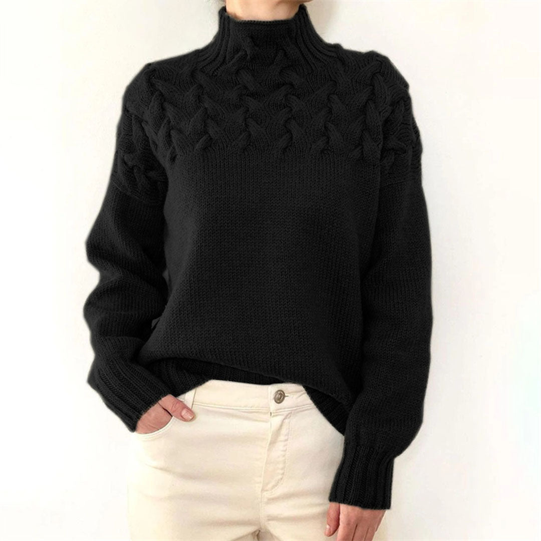 Bluza damska z golfem | Zimowy fason