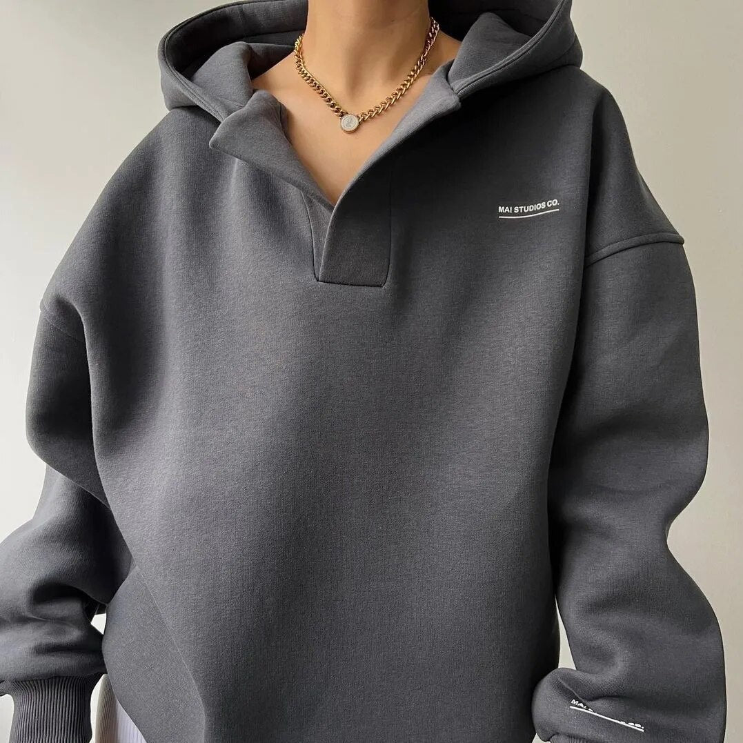 Damski Stylowa Bluza z Kapturem | Zima