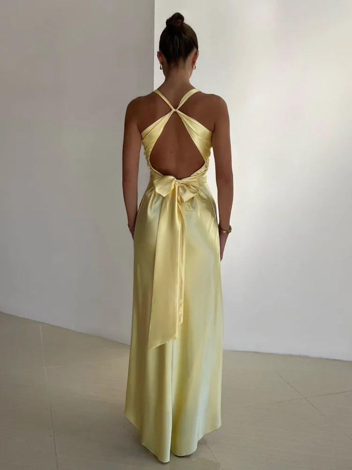 Damen Ärmelloses Kleid | V-Ausschnitt und Langer Schnitt
