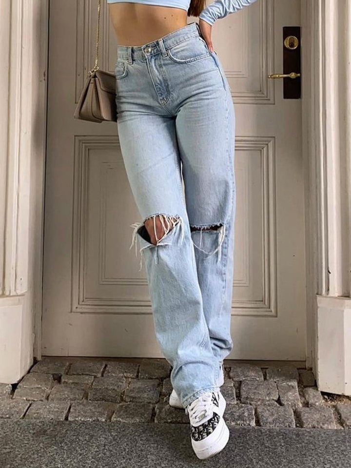 Damen Winterjeans | Zerstört