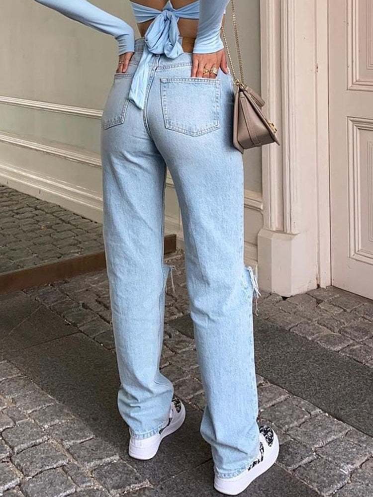 Damen Winterjeans | Zerstört