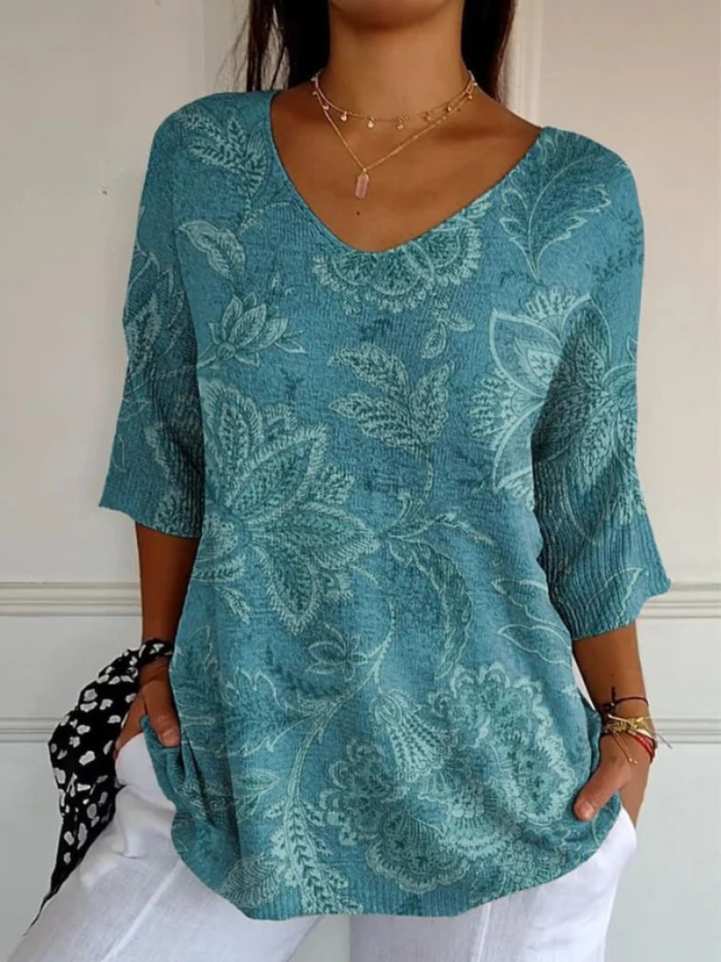 Women's Sweater with Ethnic Artistic Pattern | Blouses