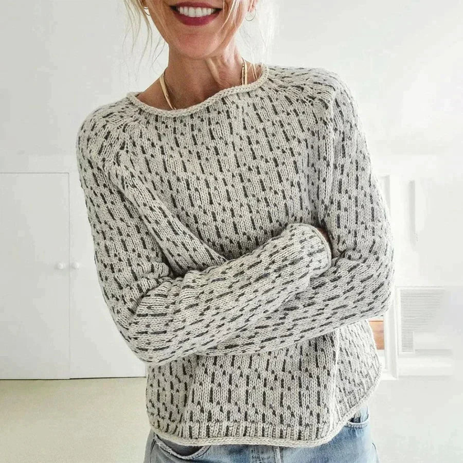 Sweter damski casual | Okrągły dekolt