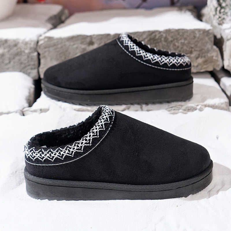 Buty Zimowe Damskie Wsuwane | Okrągły Nosek
