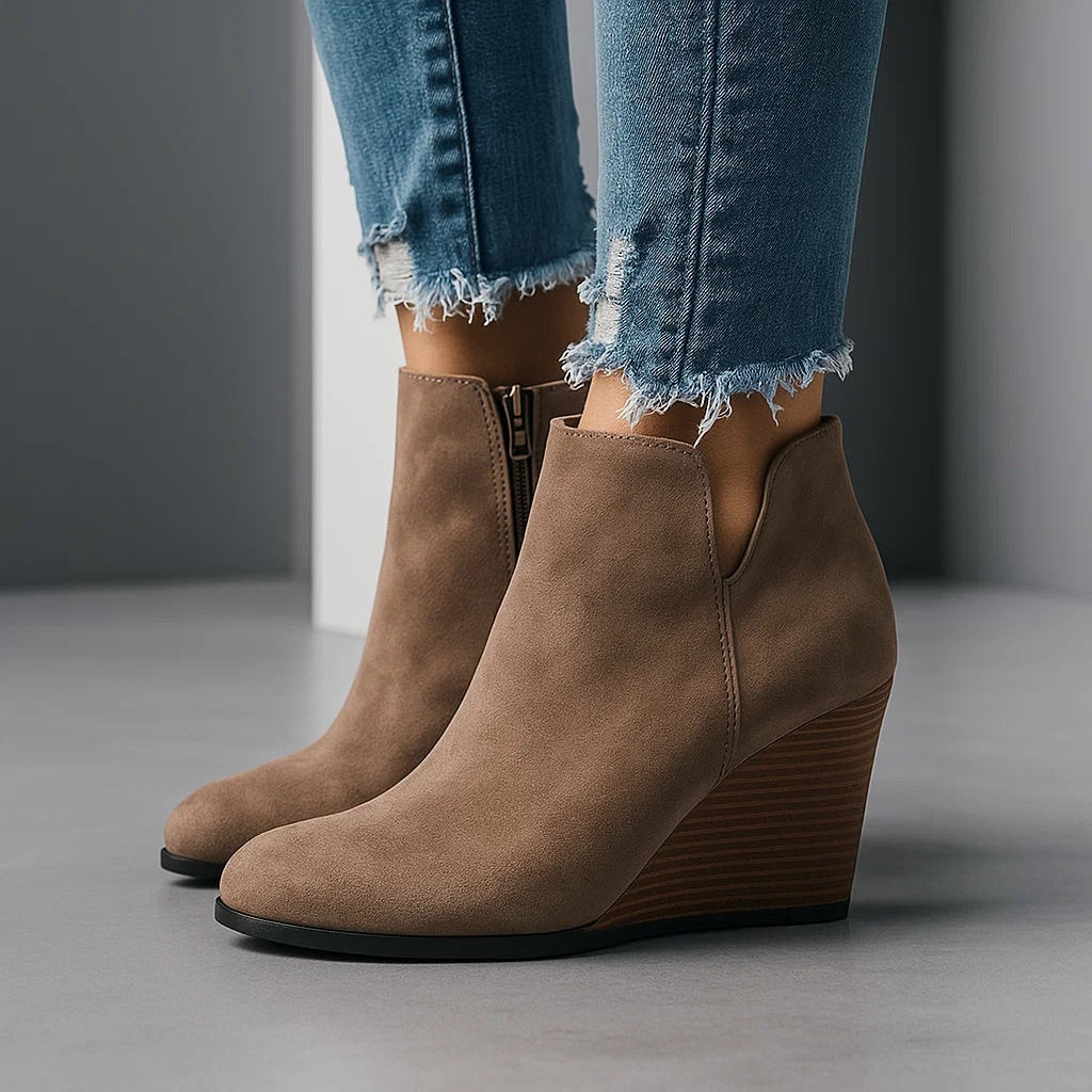 Women's block heel ankle boots with high heels
