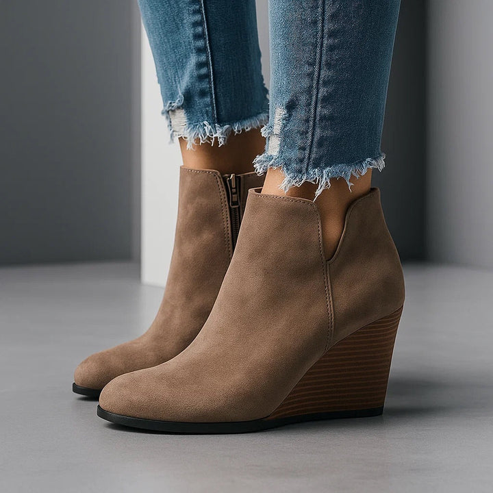 Women's block heel ankle boots with high heels