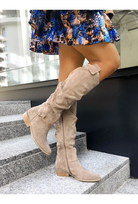 Damen Klassische Hohe Stiefel | Knielang