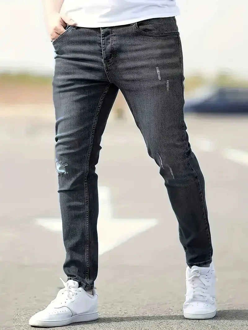 Męskie Dopasowane Jeansy | Casual