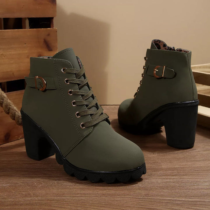Women's block heel ankle boots